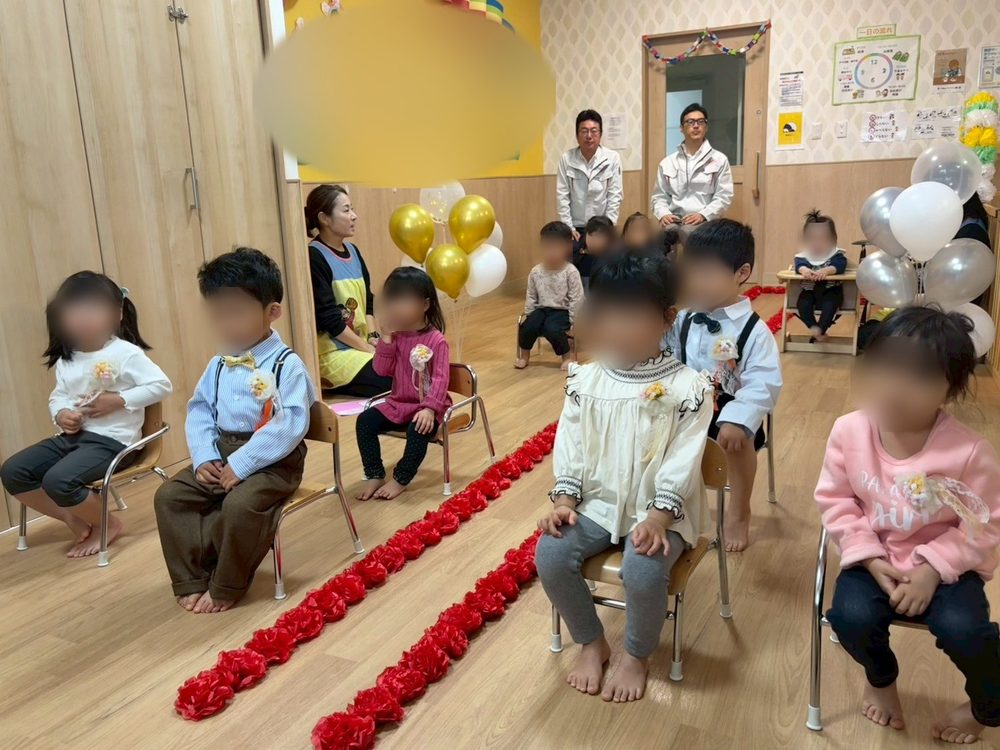 卒園式のセレモニーのようす